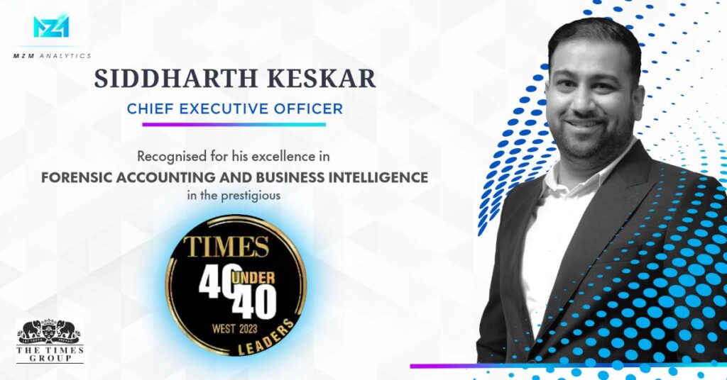 Image used for website pop-up for the announcement of Sidhharth Keskar's Sidhharth Keskar's 40under40 award. 